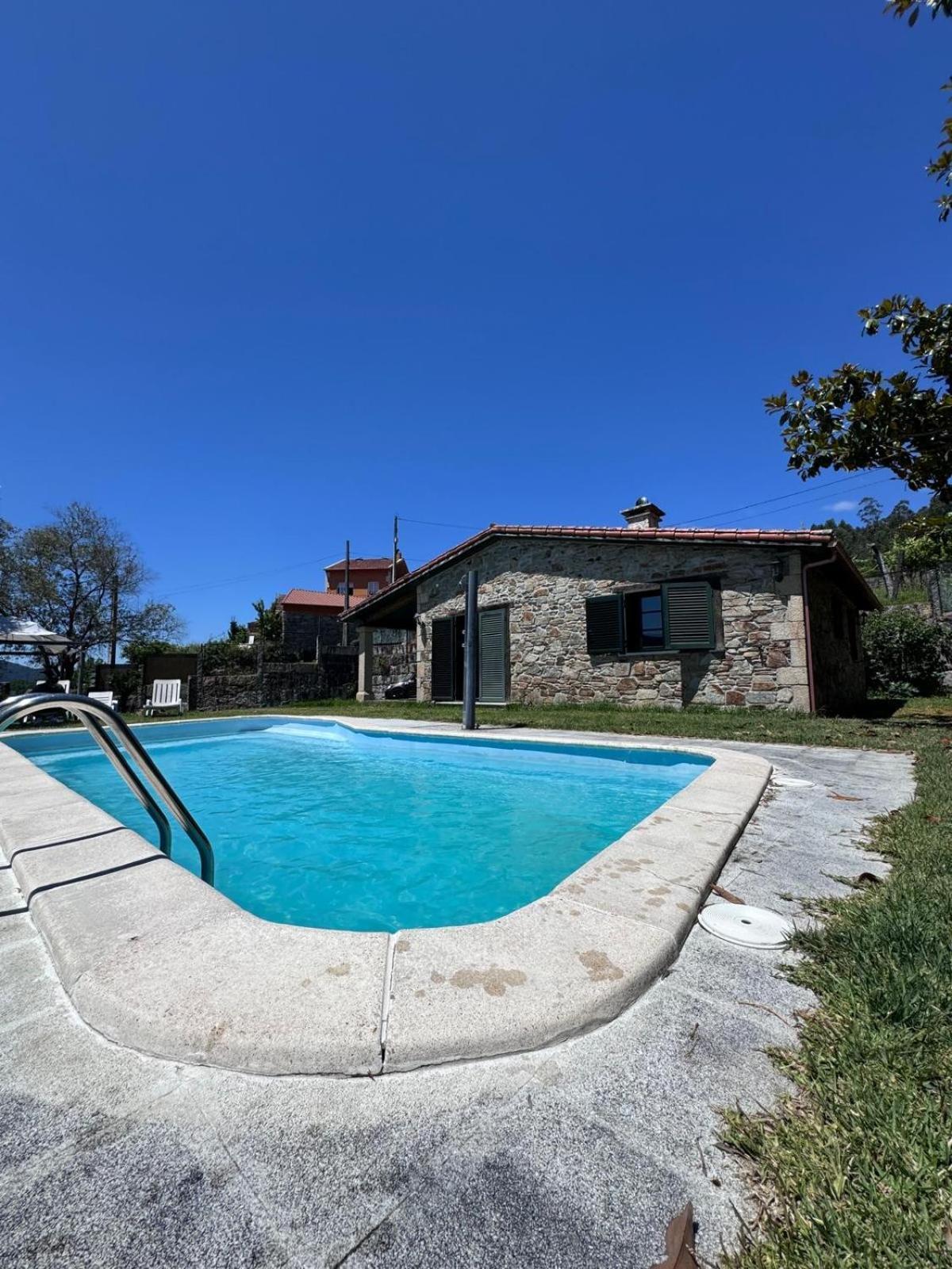Casa 2 Habitaciones Con Piscina Y Cenador Al Aire Libre Pontevedra Bagian luar foto